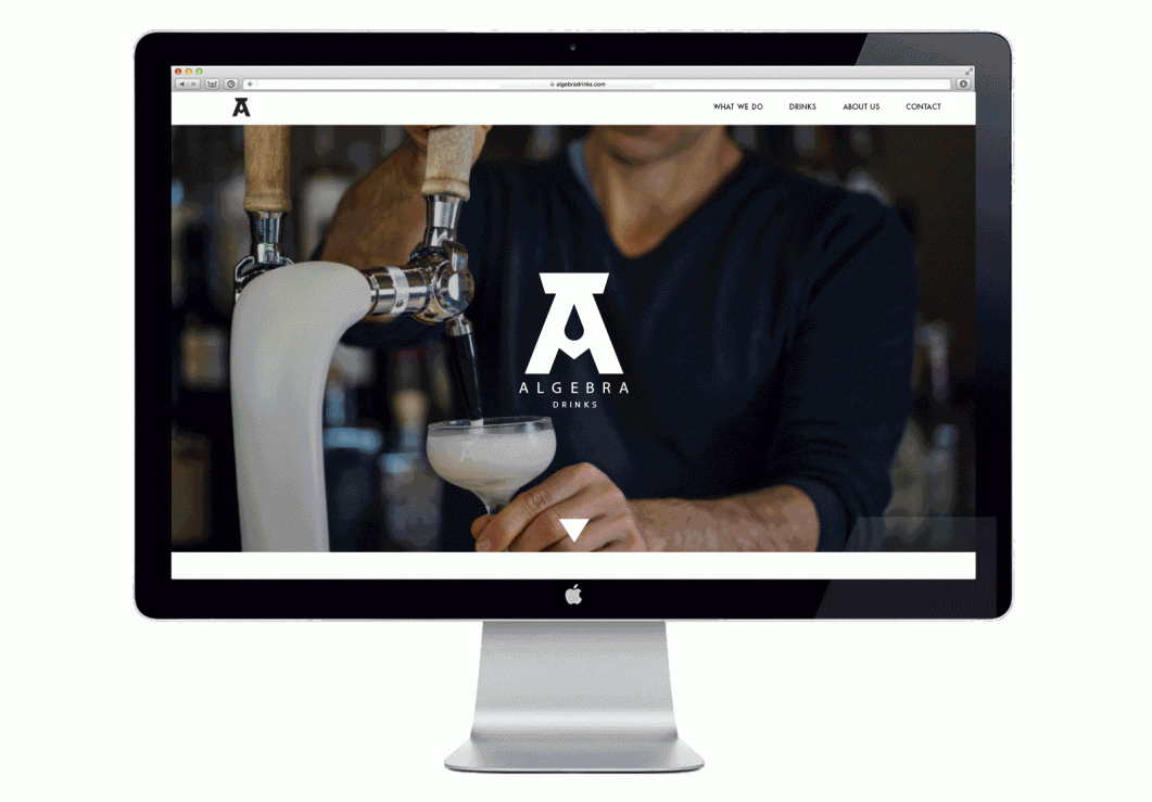 We have created a clean, simple scrolling website design which communicates this innovative cocktail company's core brand value: Simplicity.