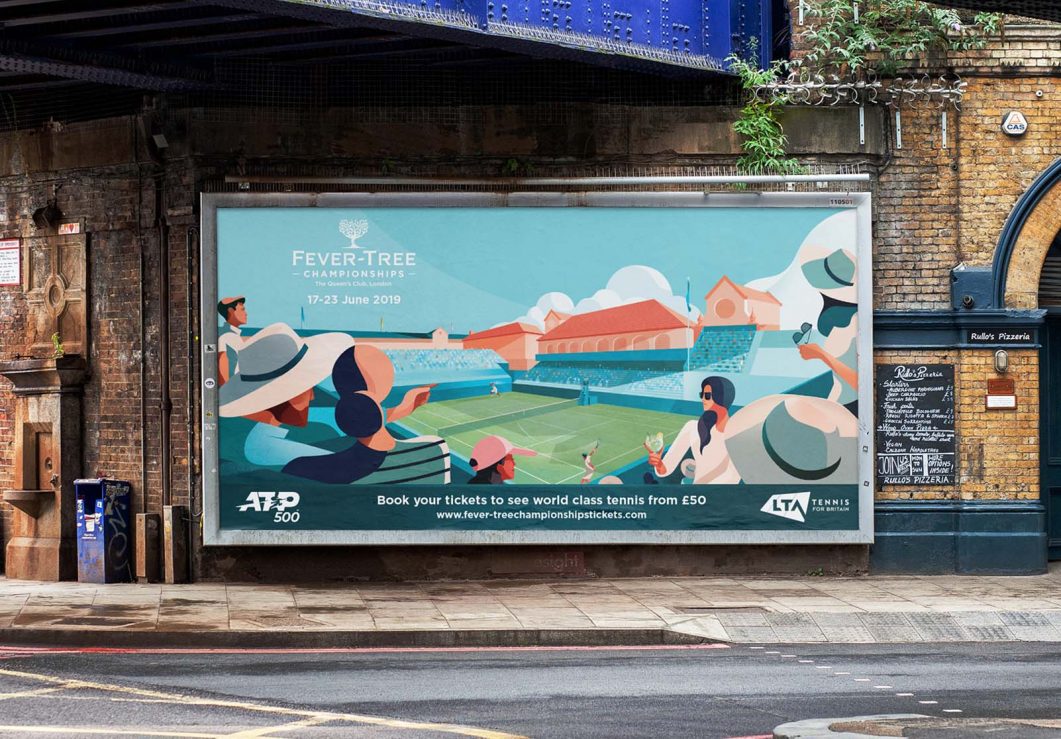 Fever-tree championships design branding illustration billboard