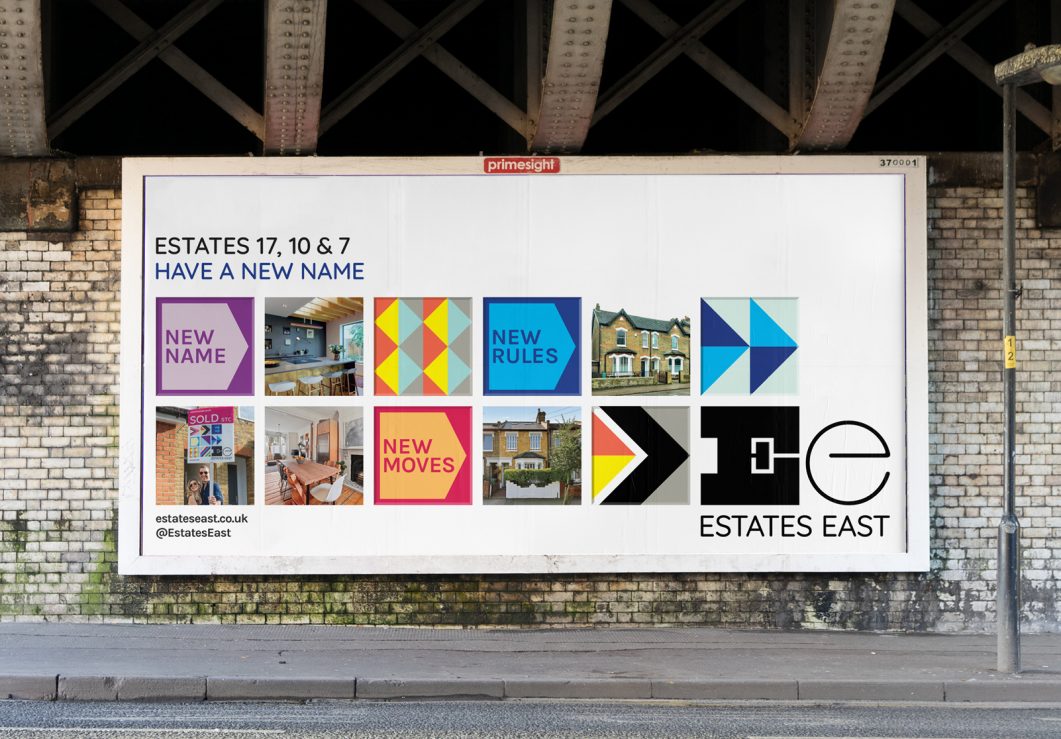 estate agency branding estate east out of home 48 sheet