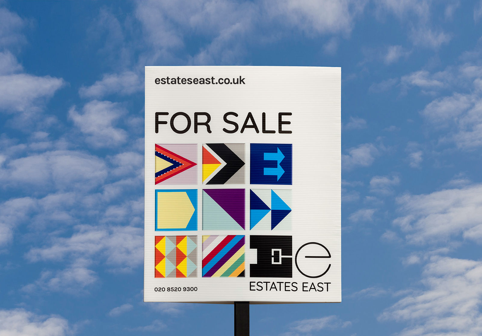 estate agency branding estates east for sale board